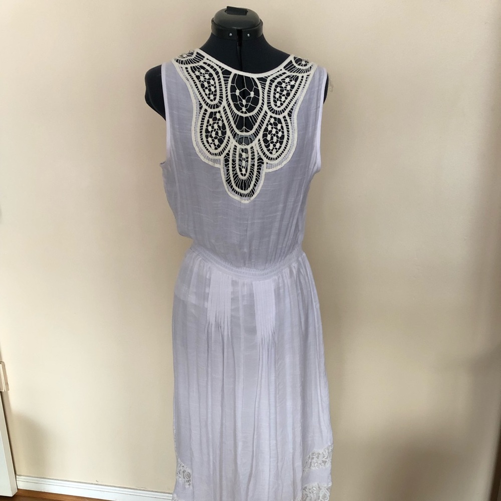 White Dress with handkerchief hem